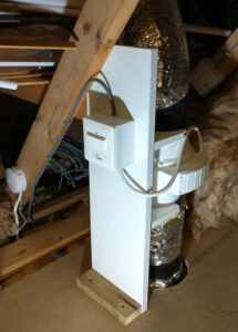 Inline Extractor Fan Inline extractor fan, showing 3 pole isolator switch & insulated ducting